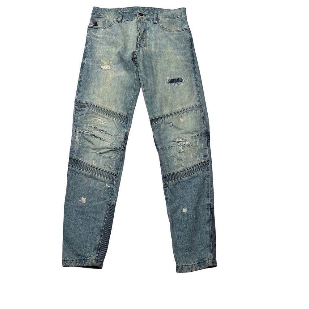 G-Star RAW Motac Deconstructed 3D Slim Jeans Men 28x31 Moto Biker